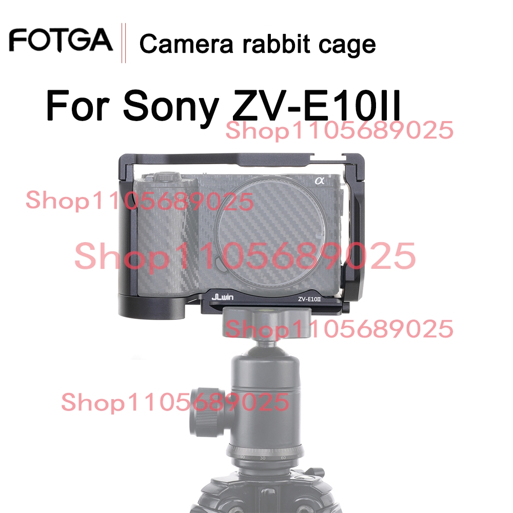 Sony Camera Zv-E10 - ZVE10II Kamera Cage dengan Pegangan Kayu