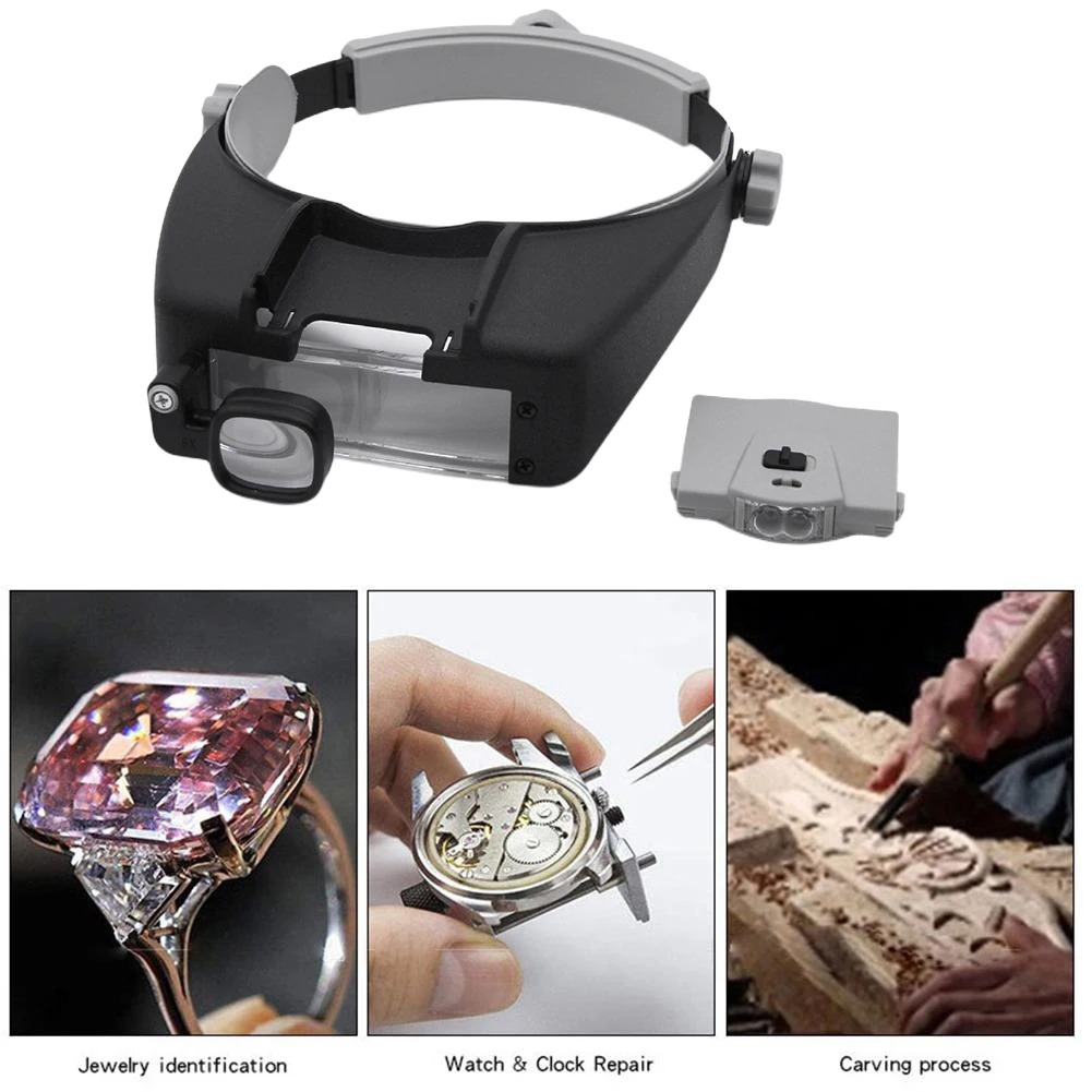 Kacamata Pembesar LED dengan D - Electronics Repair Hobby ulasan dan harga