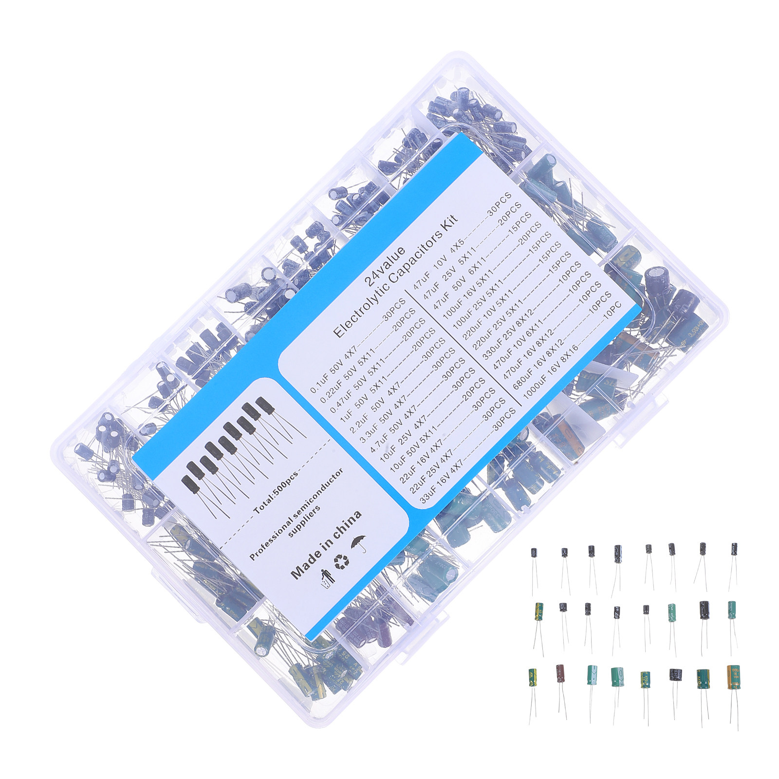 500 buah Kit Kumpulan Kapasito - Electronics Repair In Usa ulasan dan harga